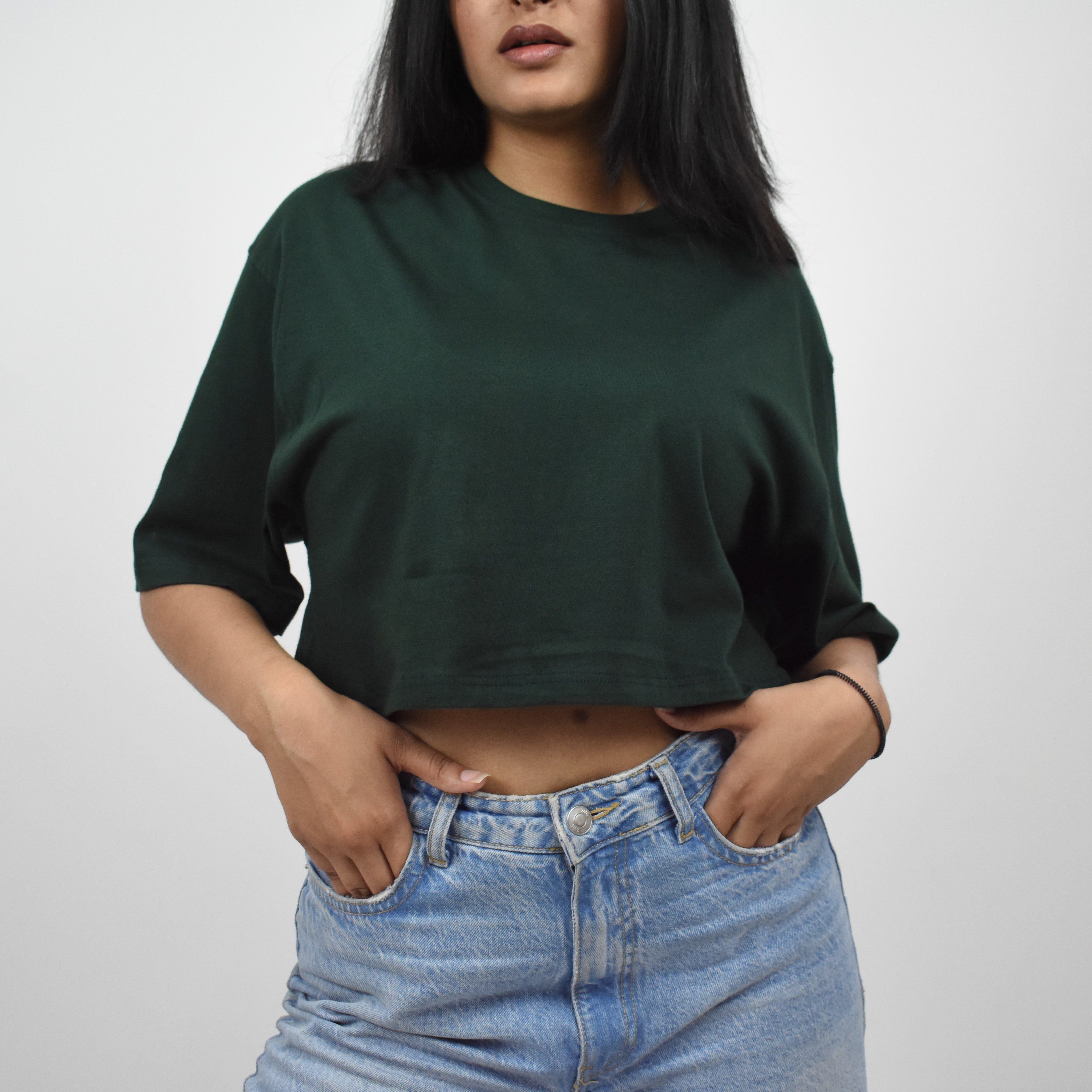 FOREST GREEN CROPTOP