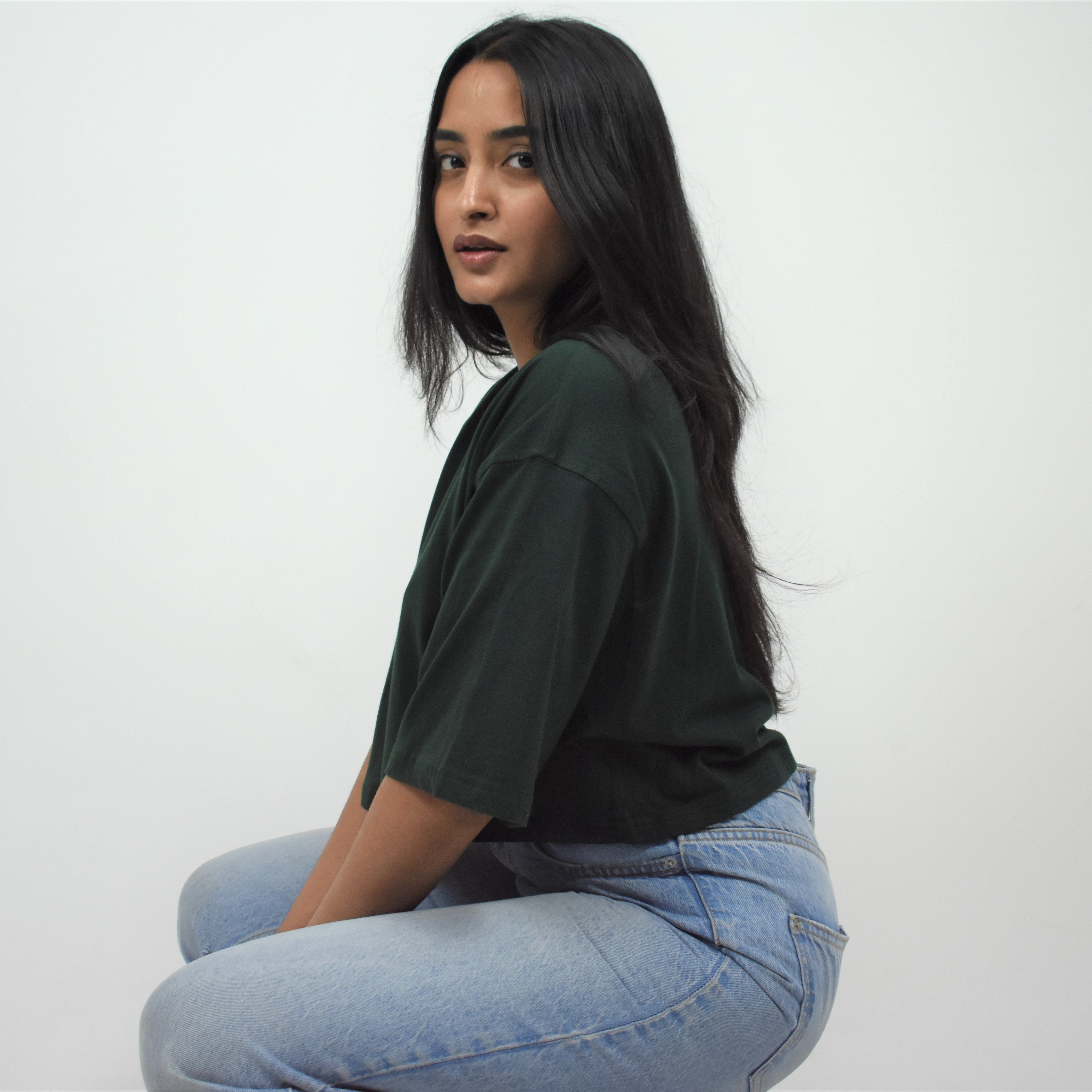 FOREST GREEN CROPTOP