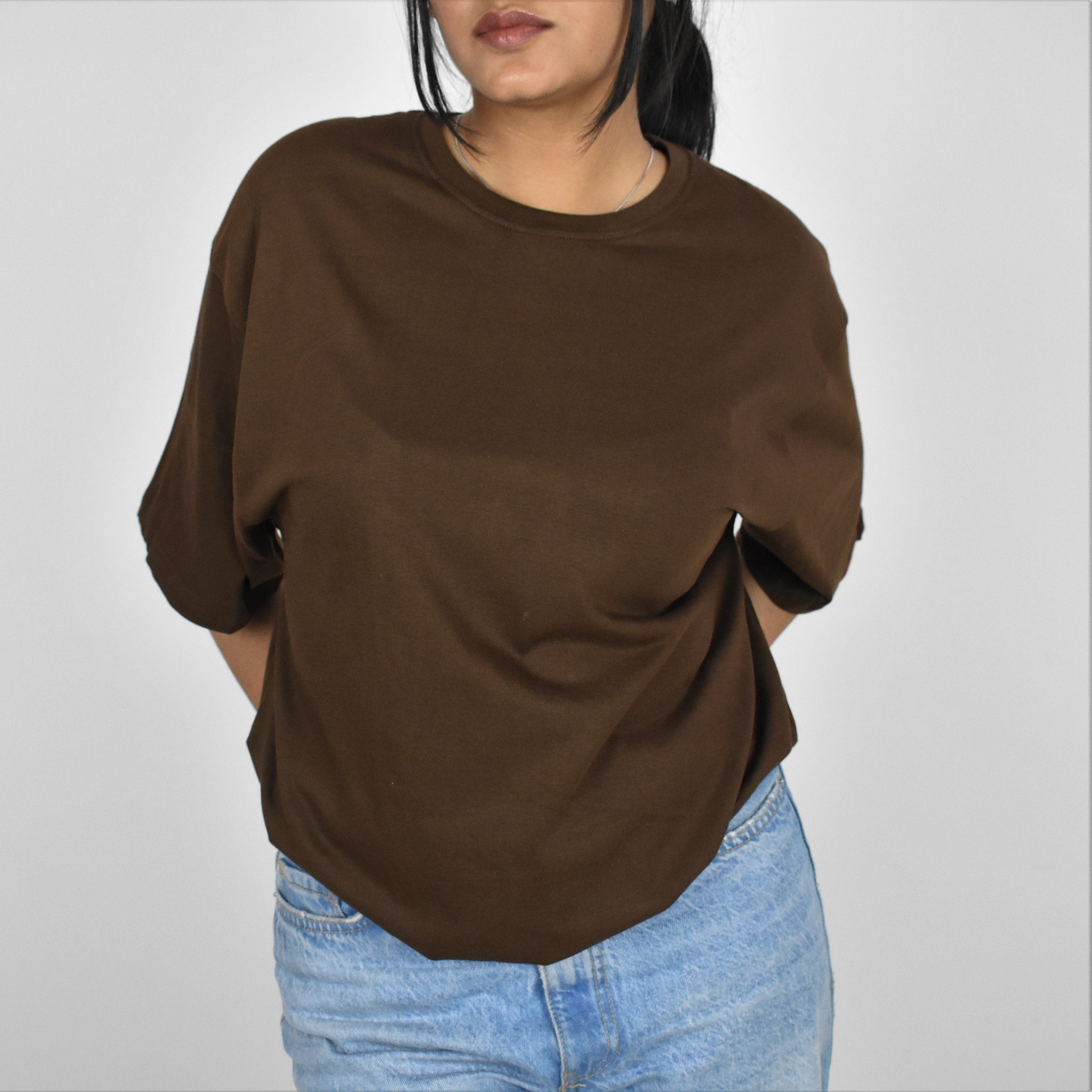 BASIC DUSKY BROWN T-SHIRT