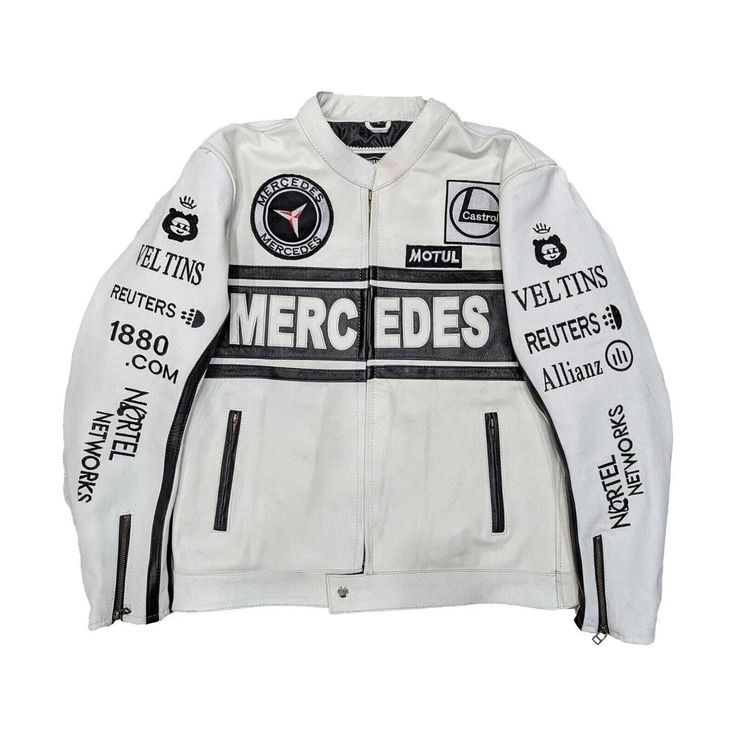 Mercedes Leather Jacket - White