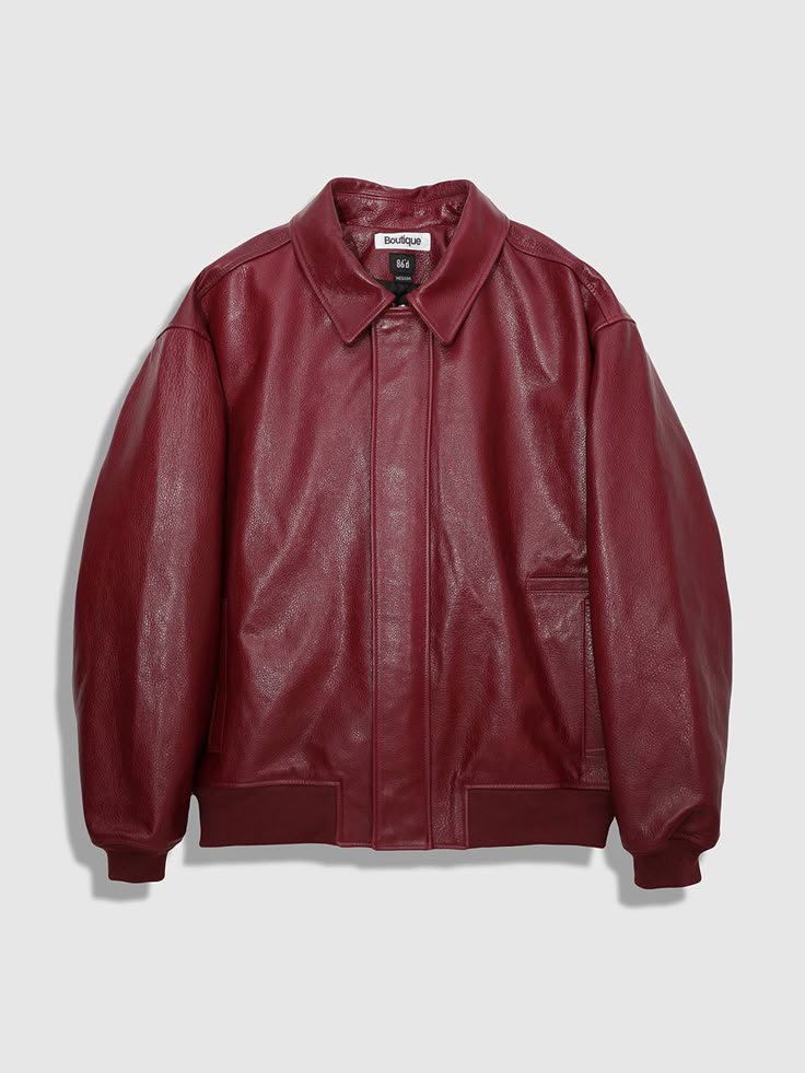 Leather Jacket - Maroon