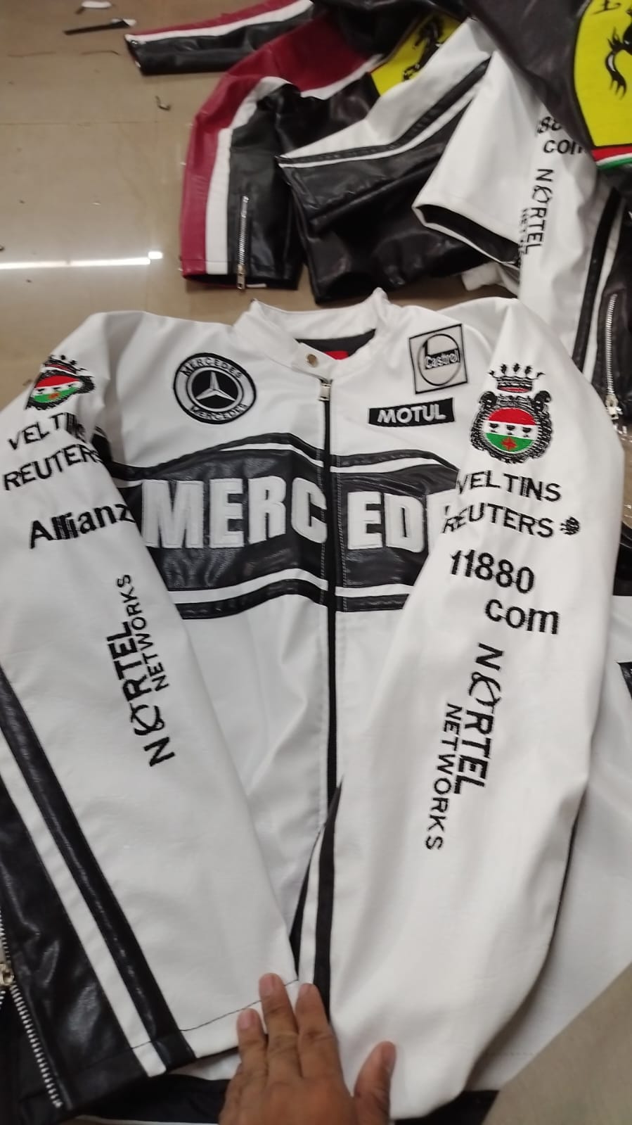 Mercedes Leather Jacket - White