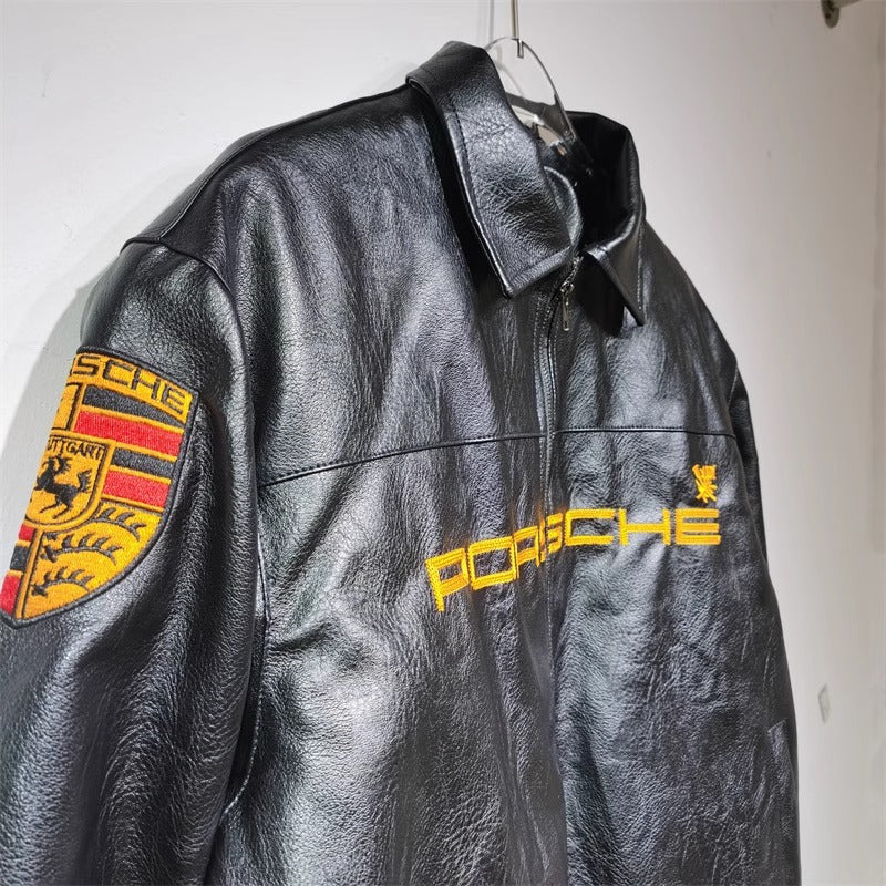 Porsche Leather Jacket - Black
