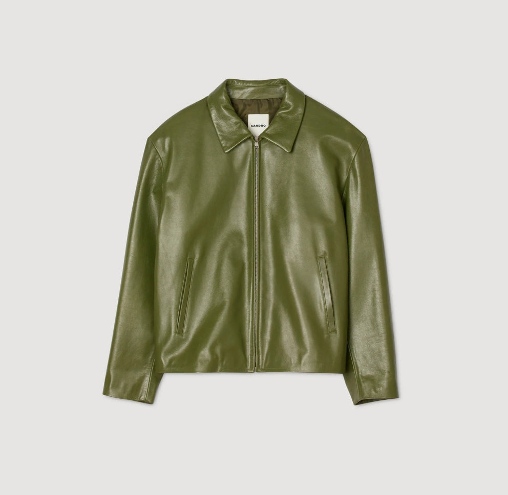 Forest Green Leather Jacket