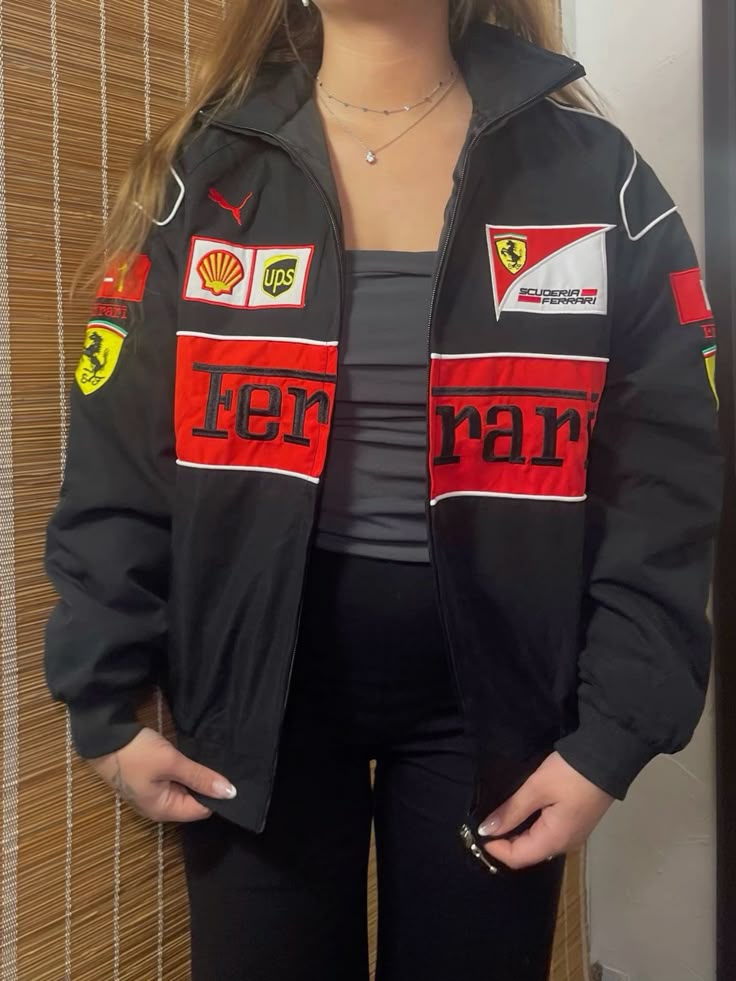 Ferrari Jacket - Black (Embroidered)