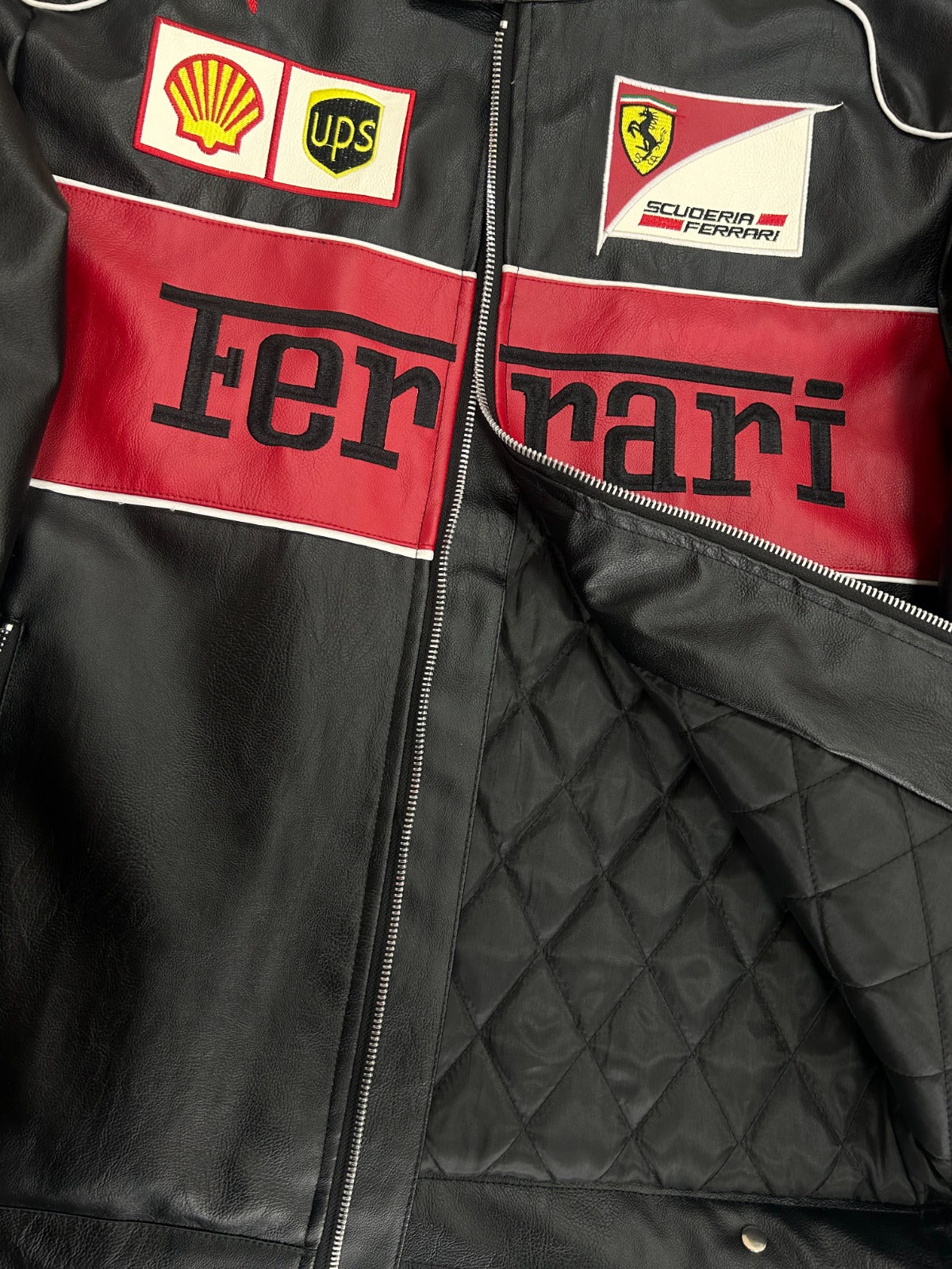Ferrari Leather Jacket - Black